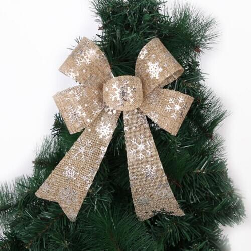 Bell Bowknot Christmas Tree Hanging Ornament Wedding Party Garden Xmas Decoration