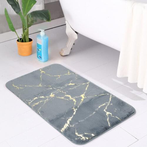 Toilet Floor Mat Anti Slip Absorbent Carpet Household Entrance Hall Toilet Door Mat Household Entrance Faux Rabbit Hair Thick