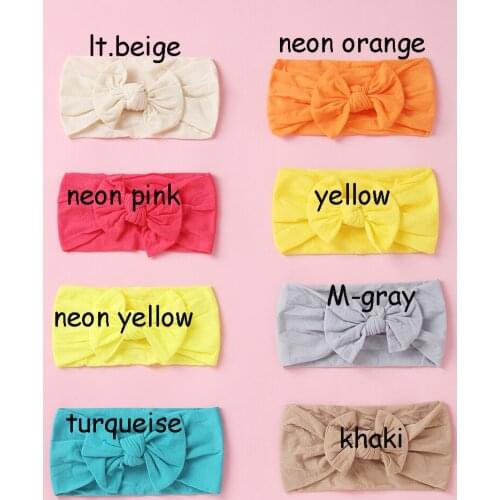 Bulk 150pclot Newborn Kids Handmade Nylon Headbands,Knotted Hair Bow Nylon Bow Headband,Children Girls Headwear Hair Accessories