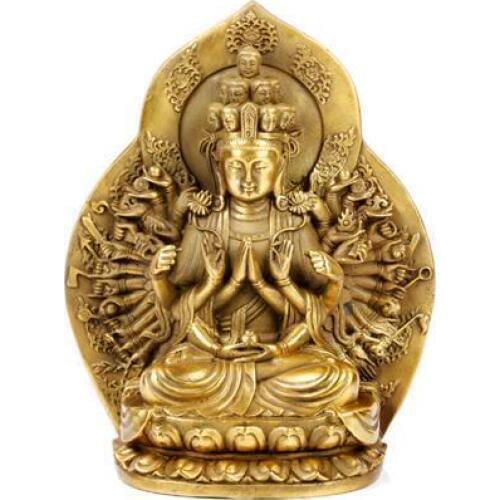 Open Light, pure copper, a Buddism godness Guanyin, Avalokitesvara, crafts, Guanyin Bodhisattva, Buddha statue
