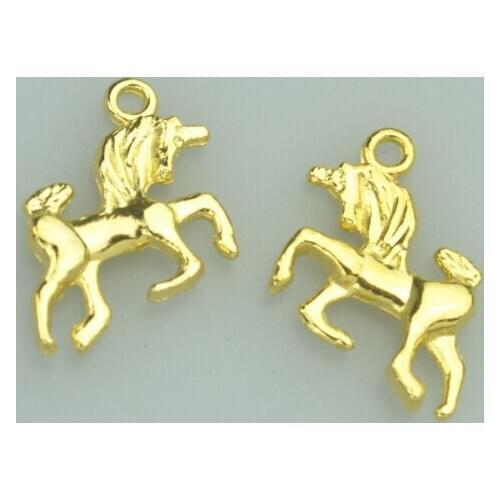 25pcs 16*15mm gold color horse Alloy charms pendant fit necklace bracelet diy Pendants for jewelry making D945
