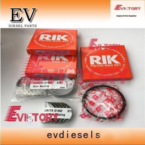 EV Kubota D1462 piston ring+full cylinder head gasket crankshaft&con rod bearing for L2202 ,L2402,KH91,KH66 tractor