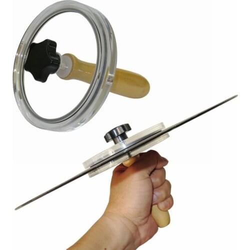 Wood Handle LP Vinyl Record Cleaner Clamp Record Label Saver Protector