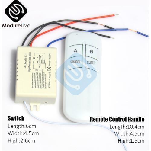 1/2/3/4 Way Channels Wireless Remote Control Switch ON/OFF 220V Lamp Light Wifi Remote Controller Switch Receiver Transmitter
