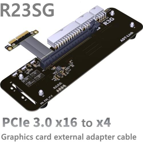 R23SG eGPU PCIe x16 to PCie x4 Extension Adapter Cable 16x PCI-Express Cables eGPU For Graphics Card External Riser Cable