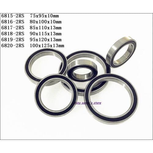 1-2pcs/Lot 6815-2RS,6816-2RS,6817-2RS,6818-2RS,6819-2RS,6820-2RS The Rubber Thin Wall Deep Groove Ball Bearing Brand New