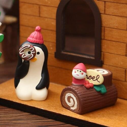 Christmas Resin Fleshy Flowerpot Santa Claus / Penguin Crafts Ornaments Family Desktop Decoration Gifts Garden Decor Accessories