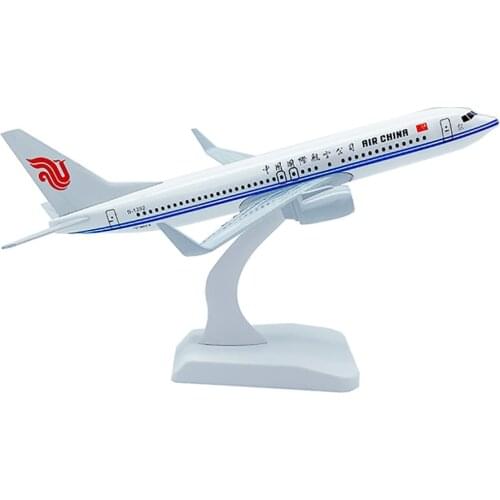 20cm Aircraft Boeing 737 Air China Alloy Plane B737 with Wheel Model Toys Children Kids Gift for Collection