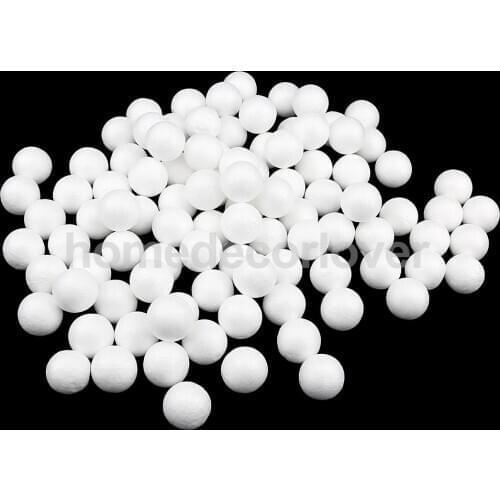 100pcs 27mm White Modelling Craft Polystyrene Foam Balls Party DIY Decoration Kids Craft