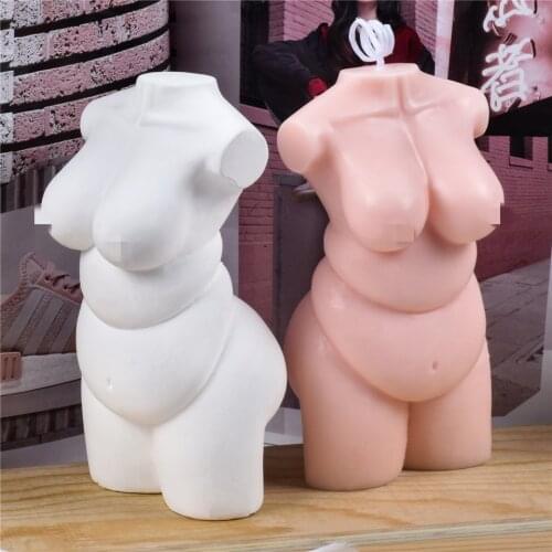 Female Lady Silicone Candle Mold DIY Handmade Fat Body Aromatherapy Tool Creative Flexible Mould Art Crystal Resin Cinnabar