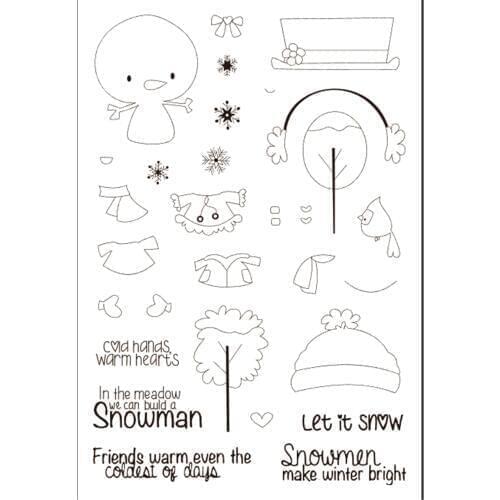11x16 snowman TBig ice cream ransparent Clear Stamps Silicone Seals for DIY scrapbooking photo album Card Making