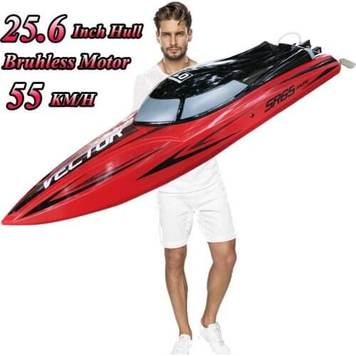 Ready to Run , 25.6 inch Large Remote Control Speed boat for Adults RC Brushless Boat Submarine 55km/h