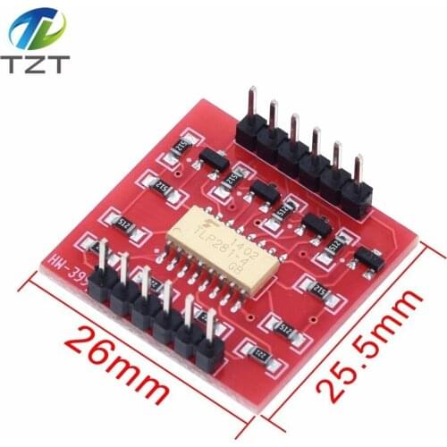 TZT TLP281 4 CH 4-Channel Opto-isolator IC Module For Arduino Expansion Board High And Low Level Optocoupler Isolation 4 Channel