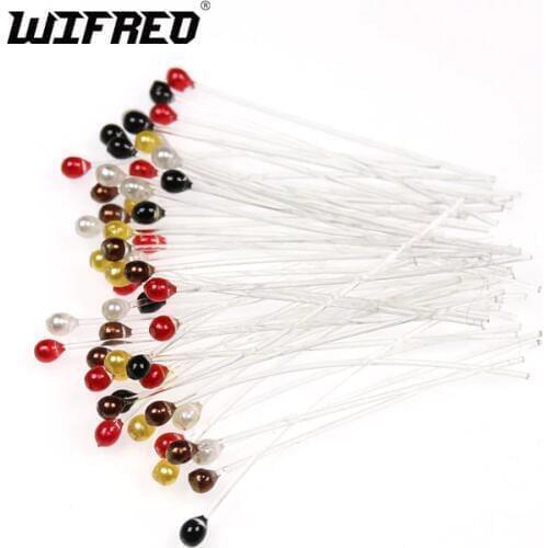 Wifreo 60PCS 3mm Crab Shrimp Eyes for Fly Tying Black Red Color for Saltwater & Pike Flies Fishing