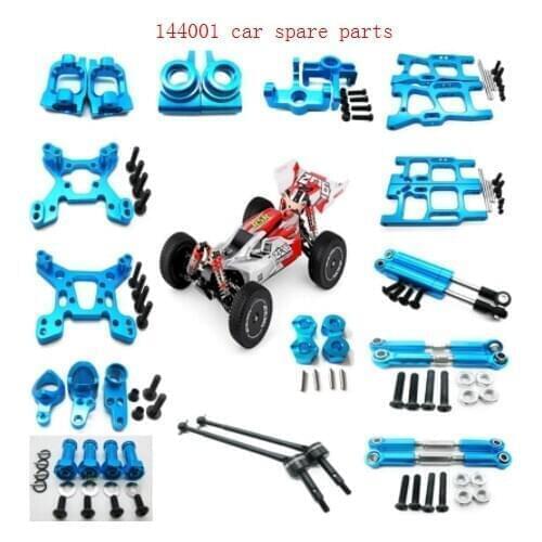 Wltoys 144001 RC automobile upgrade blue metal parts steering gear swing arm steering gear c seat steering gear
