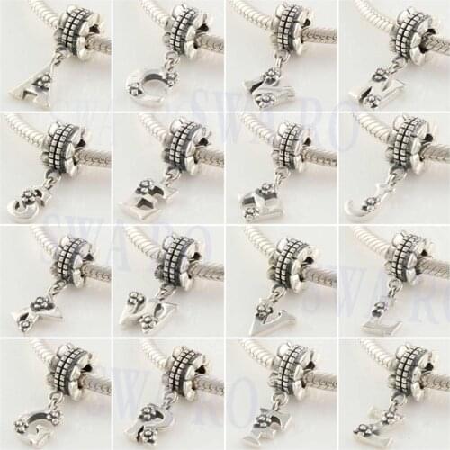 2020 New High Quality Silver 925 Az Letter Pendant Charm Letters Suitable for Original Women Bracelets DIY Fashion Jewelry
