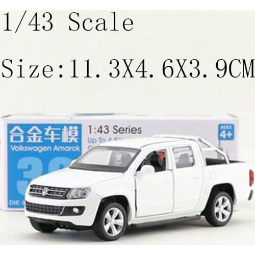 1/30 VW AMAROK Pickup Truck Diecast MODEL Car Toys With Sound Light Pull Back Blue/Red Kids Gifts Free Shipping