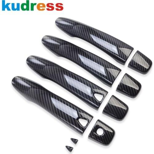 For Nissan Note 2020 2021 2022 Carbon Fiber Style Side Door Handle Cover Trim Frame Stickers Car Styling Accessories 10pcs