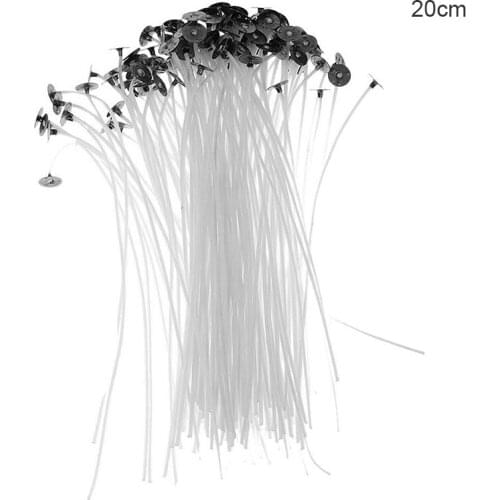 100 PCS Candle Wicks Smokeless Wax Pure Cotton Core for DIY Candle Making Pre-waxed Wicks Party Supplies