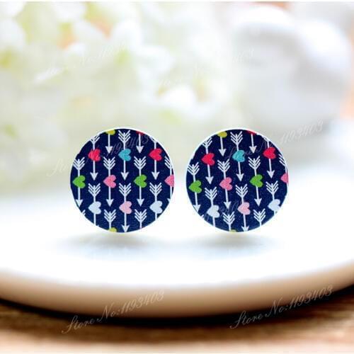 16mm Arrow Round High Quality Photo Wood Laser Cut Cabochon to make Rings, Earrings,Bobby pin,Necklaces, Bracelets-(WEH-97)