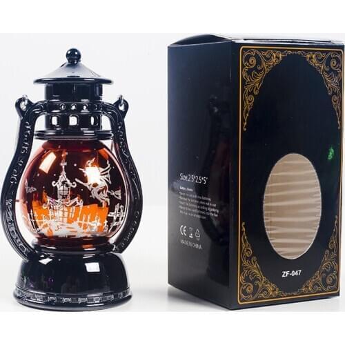 2019 New Halloween Led Lantern Vintage Witch Castle Led Light Lamp Party Hanging Decor Home Decor