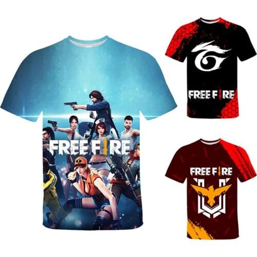2021 Game Free Fire 3D Print T-Shirt Men Women Fashion Streetwear O-Neck Short Sleeve T Shirt Kids Boys Girls Oversized Tops Tee