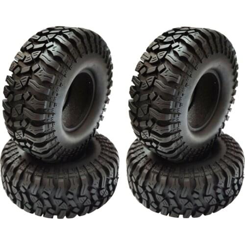 4PCS 112mm Rubber 1.9 Inch Wheel Tire Tyre for 1:10 RC Crawler Car Axial SCX10 90046 AXI03007 Traxxas TRX4 D90 D110 TF2