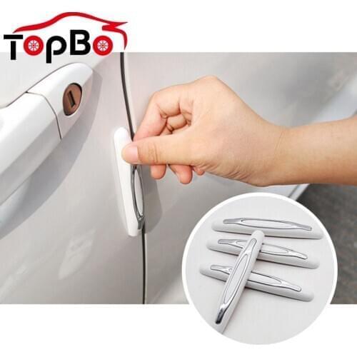 4Pcs Auto Door Guard Edge Corner Bumper Guard Buffer Molding Protection Strip Car Door Anti-Collision Strip Protector