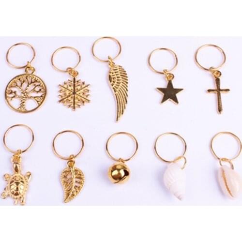 5-50pcs/bag Silver Metal Hair Rings Braid Dreadlocks Bead Hair Cuffs Dread Tube Charm Dreadlock Hair Accessories Extension