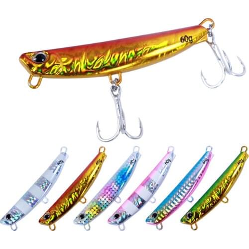 5PCS Zebra Deep Sea Glow Fast Sinking Jig Fishing Jigging Lure Jigbait Spoon Baits 10/15/20/25/30/40/60g