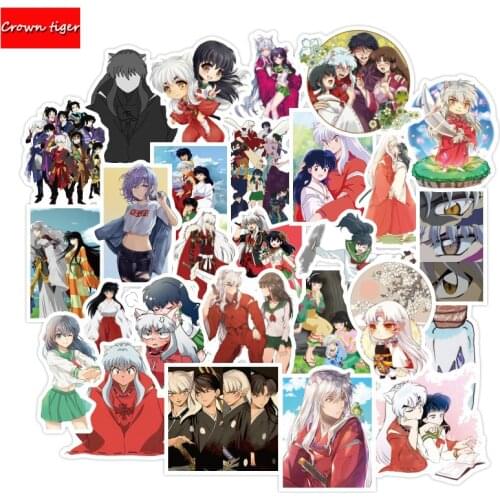 50pcs/set Cartoon Anime Inuyasha Sticker decals Waterproof Suitcase DIY Laptop Guitar Skateboard pvc raffiti Lovely Sticker Toy