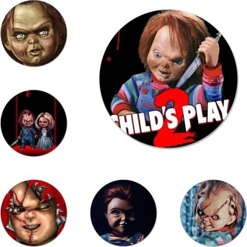 58mm CHUCKY HORROR Badge Brooch Pin Accessories For Clothes Backpack Decoration gift