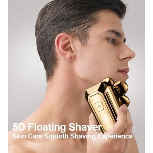 6 Blade Wet Dry Rechargeable Electric Shaver Men Hair Beard Trimmer Electric Razor Men Face Body Shaving Machine