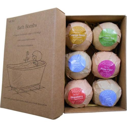 6pcs/box Form For Bombs Bath Ball Set Box Aromatherapy Bath Essential Oil Bomb Ball Milk Bath Salt Bubble Bath Ball