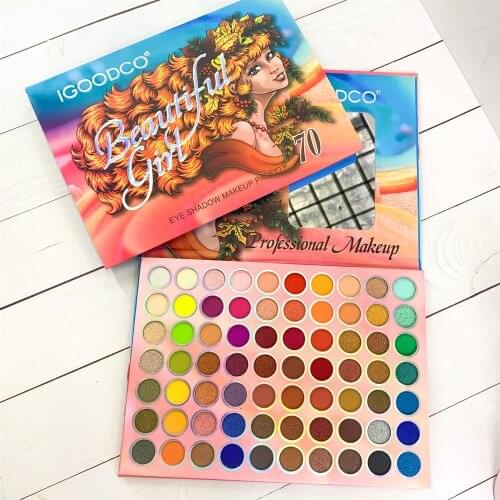70 Colors Pearly Matte Large Multi-Color Eyeshadow Palette Makeup