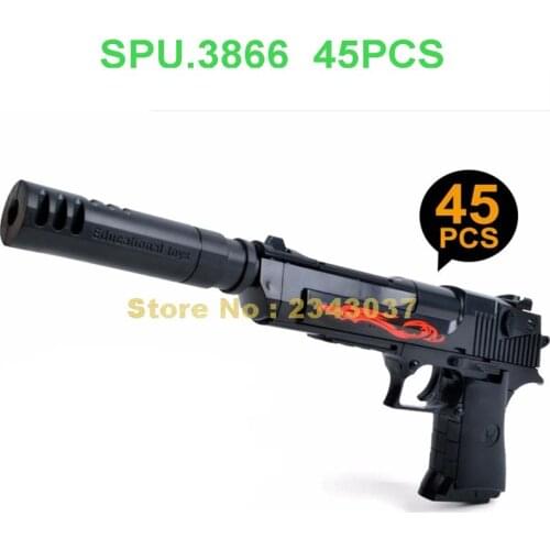 Military pistol desert eagle building blocks Toy