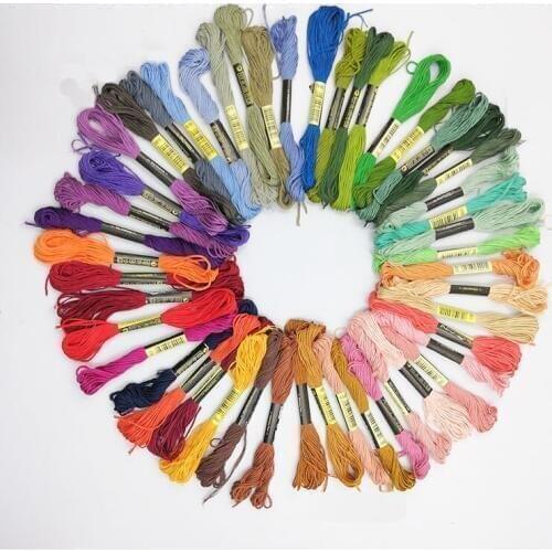 8pcs Multicolor Cross Stitch Cotton Sewing Skeins Craft Embroidery Thread Floss Kit DIY Sewing Tools Accessories