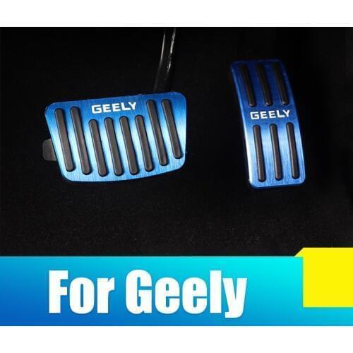 Aluminum alloy Car Auto Accelerator Gas Pedal Brake Pedal plate Cover For Geely Atlas Boyue Emgrand NL-3 Proton X70 2018 2019