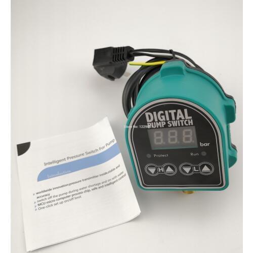 1pcs Digital Water Pressure Switch Digital Display Electronic Pressure Controller for Water Pump With G1/2"Adapter