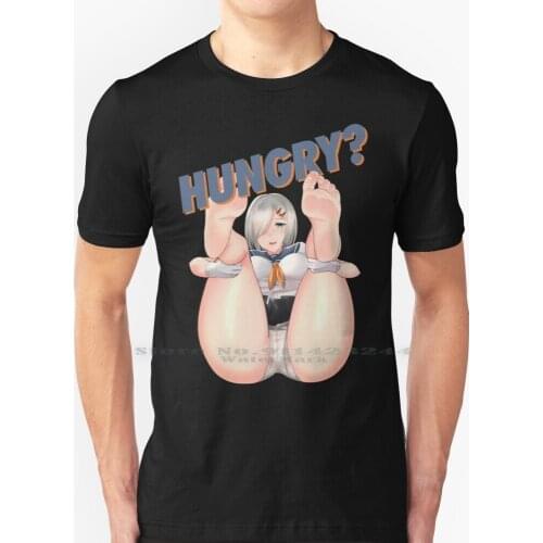 Hungry ? Ecchi Legs Up Lewd Nelson Position Hentai Hamakaze Kentai Collection T Shirt 100% Pure Cotton Waifu Ecchi Manga Sexy