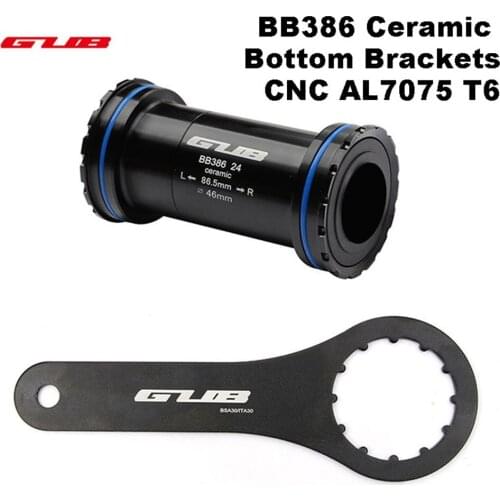 GUB Ceramic Bicycle Bottom Bracket 24mm Press-fit Bike Axle Waterproof BB Crank Set MTB bike interlock Cycling for Shimano Sram