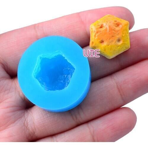 GYL487U 16.3mm x 16.3mm x 10.4mm Puff Pastry Silicone Mold Fondant Cake Decoration Candy Resin Clay Earrings Necklace Craft Soap