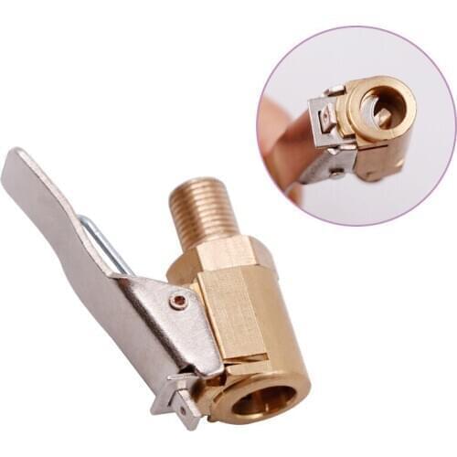 1 Pcs Car Auto Brass 8mm Tyre Wheel Tire Air Chuck Inflator Pump Valve Clip Clamp Connector Adapter Car-styling