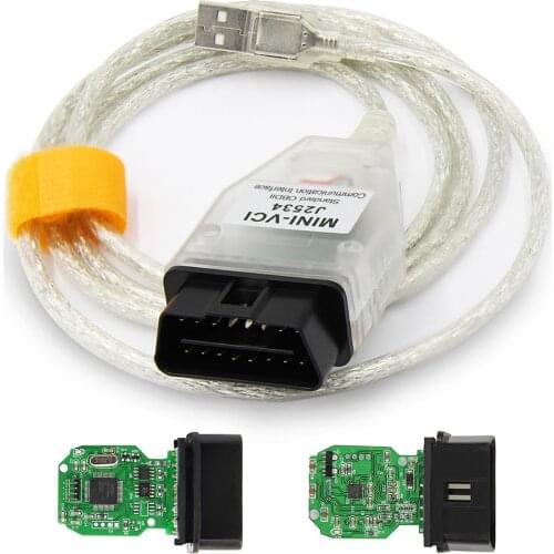 MINI VCI Single Cable for TOYOTA TIS J2534 Techstream V15.00.028 16Pin USB to OBD2 Diagnostic Cable Car Code Reader Scanner Tool