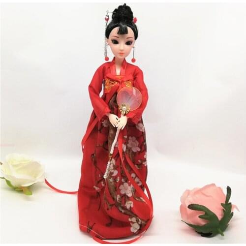 Tang Dynasty Princess Doll Set Chinese Costume Clothes 12 Joints 30cm Girl Toy Gift
