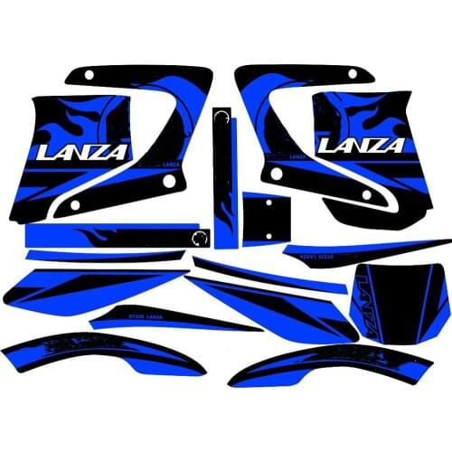Free Customized Motorcycle 3M graphics stickers BACKGROUNDs decals kits For YAMAHA LANZA DT230 DT 230 For YAMAHA DT230 LANZA