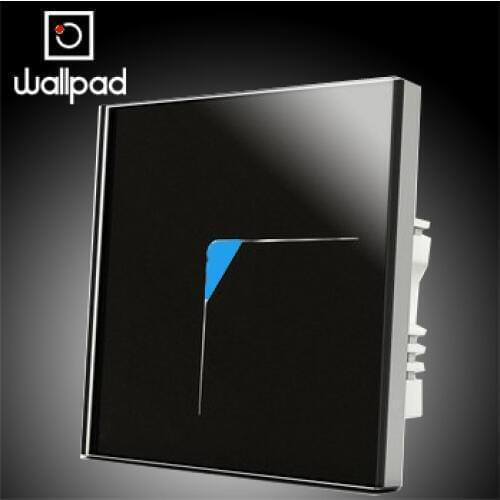 Luxury 1 gang 1way Black Crystal Glass touch wall switch,Wallpad LED light switch touch 110V~220V Smart home Free Shipping