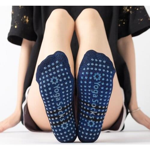 Yoga Socks Women Bright Silk Lace-up Breathable Cotton Skin-friendly Anti-slip Harmless Elastic Non-pilling Dance Yoga Socks