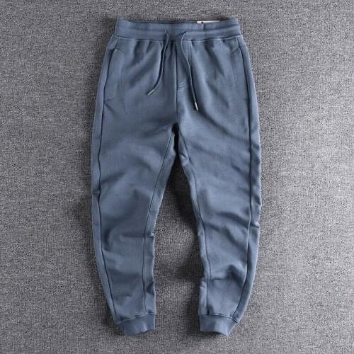 2021 new arrival Simple casual pants mens grey blue all over Harlem pants casual trouser 266