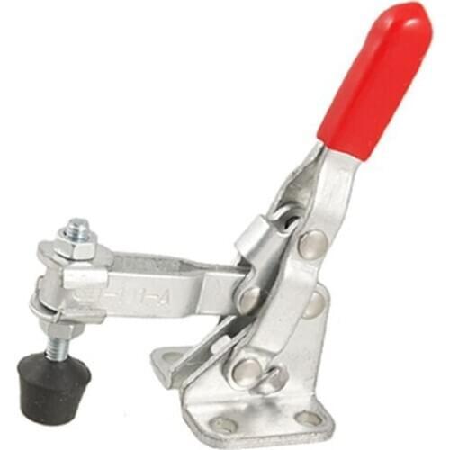 FUNN-101A 50Kg 110 Lbs Holding Capacity Red Straight Handle Vertical Toggle Clamp Welding Jigging Repairing Field Toggle Clamp